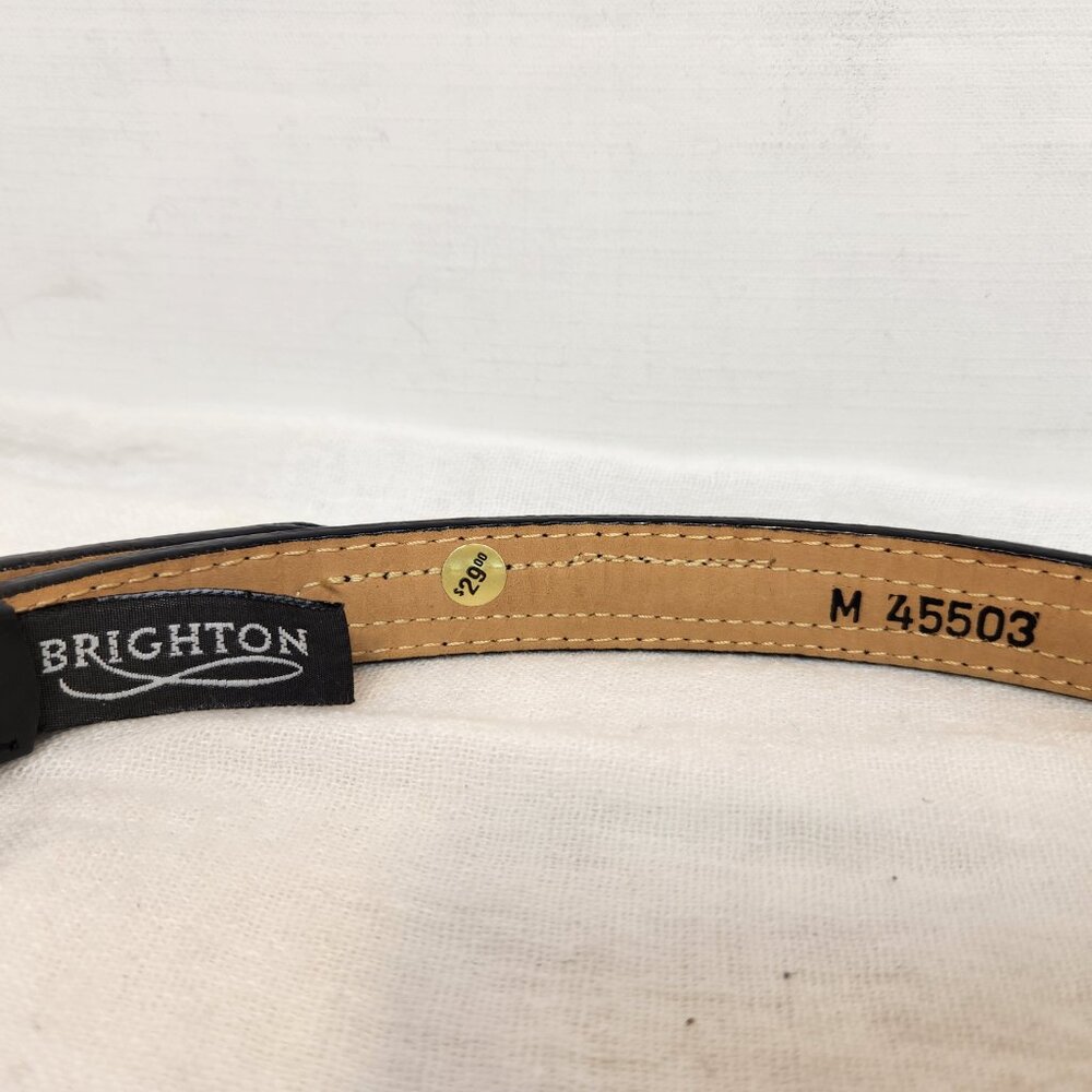 Brighton Womens Medium Black Leather Basic Waist … - image 4